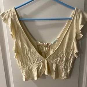 Urban outfitters kimichi blue ruffle crop top